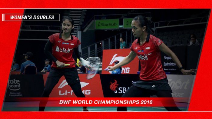 Jadwal Lengkap 4 Wakil Indonesia di Kejuaraan Dunia 2018 Hari Jumat Ini. Live di TVRI