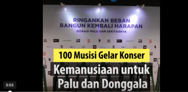 Ratusan Musisi Ternama Akan Manggung di Konser Kemanusiaan untuk Palu dan Donggala