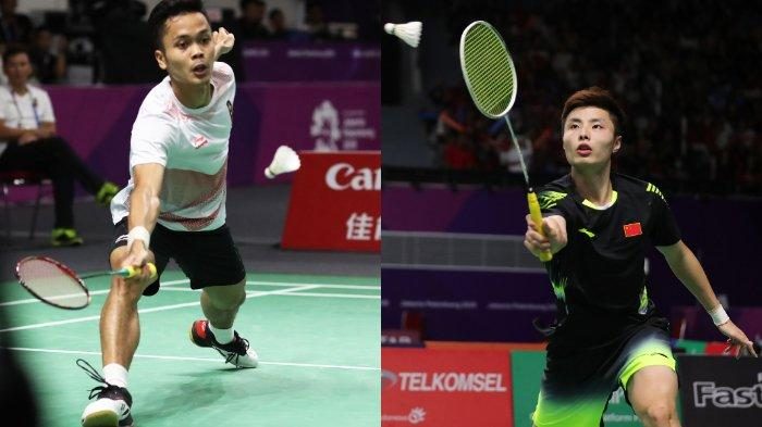 Ginting vs Shi Yuqi di Perempatfinal Fuzhou China Open 2018, Simak Riwayat Pertandingan Mereka
